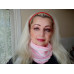 Striped Hype Cowl Pink and White