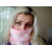 Checkered Play Cowl Pale Pink and White