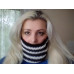 Striped Hype Cowl Black and White monochrome look contrast