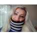 Striped Hype Cowl Black and White monochrome look contrast