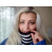 Striped Hype Cowl Black and White monochrome look contrast