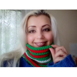 Striped Hype Cowl Christmas 3 colours edition