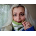 Striped Hype Cowl Green and White