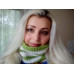 Striped Hype Cowl Green and White