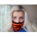 Striped Hype Cowl Halloween Edition Orange and Black