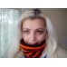 Striped Hype Cowl Halloween Edition Orange and Black
