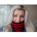 Striped Hype Cowl Red and Black Contrast Striped Hype Cowl Red and Black Contrast