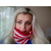 Striped Hype Cowl Red and White