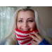 Striped Hype Cowl Red and White
