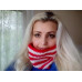 Striped Hype Cowl Red and White