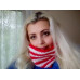 Striped Hype Cowl Red and White