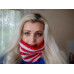 Striped Hype Cowl Red and White