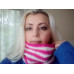 Striped Hype Cowl in Berry and White Colours