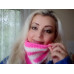 Striped Hype Cowl in Pink and White Striped Hype Cowl in Pink and White