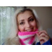 Striped Hype Cowl in Pink and White Striped Hype Cowl in Pink and White